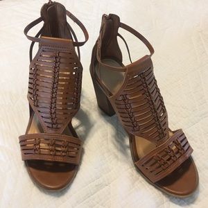 Cognac gladiator heels